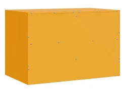 vidaxl Móvel De Tv*Móveis de TV 2 pcs 67x39x44 cm aço mostarda Amarelo