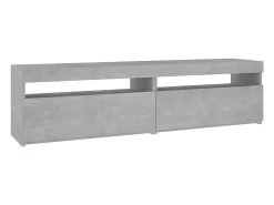 vidaxl Móvel De Tv*Móveis de TV com luzes LED 2 pcs 75x35x40 cm cimento Cinzento