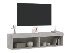 vidaxl Móvel De Tv*Móveis de TV com luzes LED 2 pcs 60x30x30 cm cimento Cinzento
