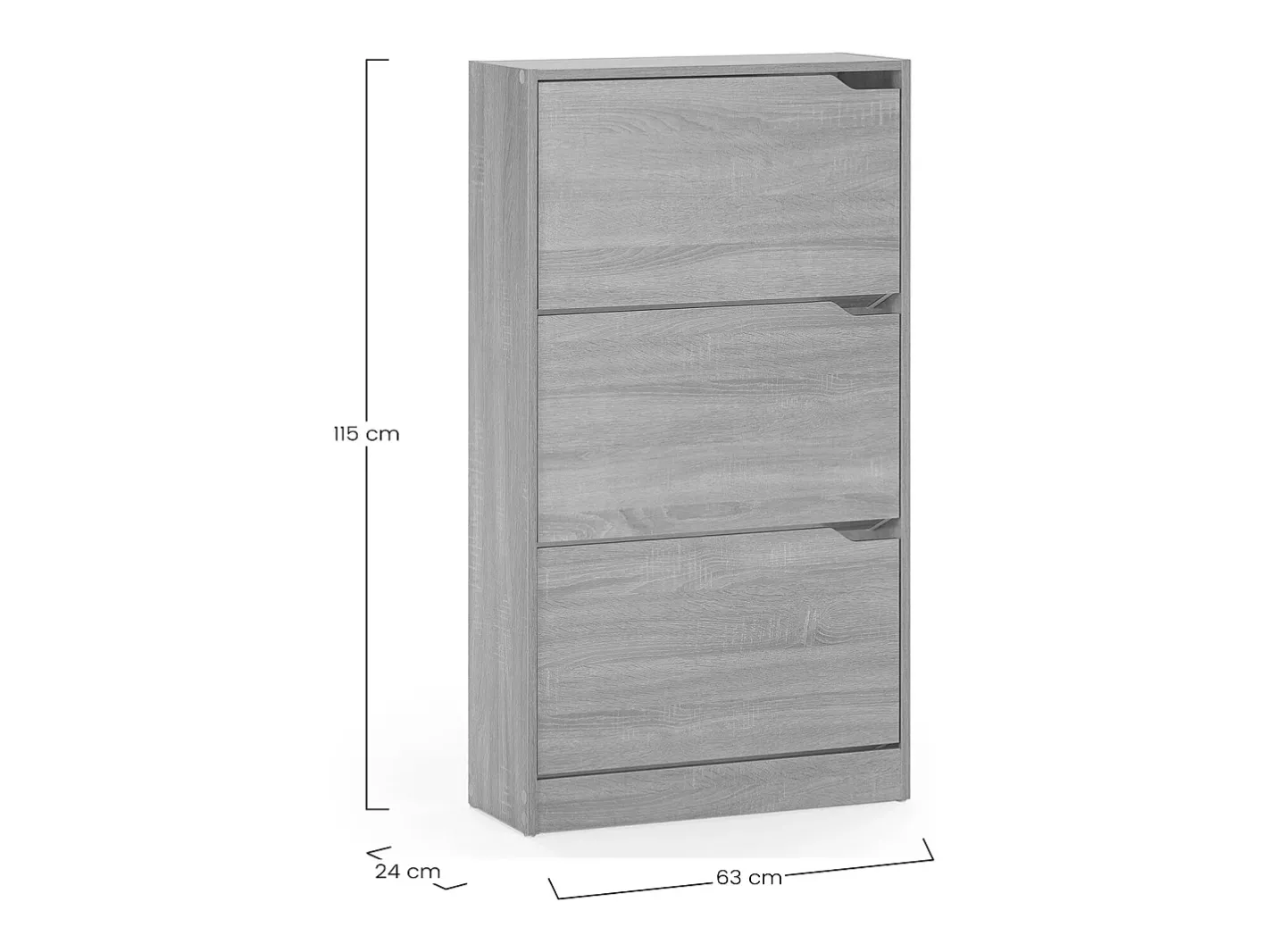 VS Venta-stock Móvel De Arrumação|Sapateira*Móveis para sapateira Angel 3 portas cor carvalho, para 18 pares Castanho
