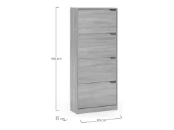 Móveis para sapateira Angel 4 portas cor carvalho, para 24 pares*VS Venta-stock