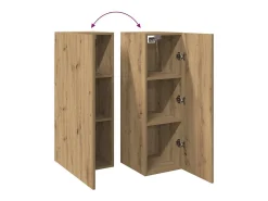 vidaxl Móvel De Tv*Móveis TV 2 pcs 30,5x30x90 cm deriv. madeira carvalho artisiano Castanho