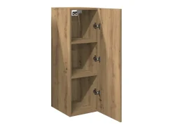 vidaxl Móvel De Tv*Móveis TV 2 pcs 30,5x30x90 cm deriv. madeira carvalho artisiano Castanho