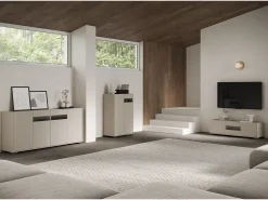Clearance Móvel alto de sala 3 portas 100x35x110 cm Riflesso caxemira Móvel De Tv