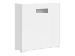 Outlet Móvel alto de sala 3 portas 100x35x110 cm Riflesso brilhante Móvel De Tv