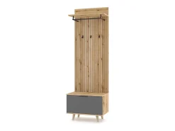 Móvel de entrada Nordic D carvalho evoke / tabilla / grafite 65 cm^ Outlet