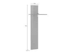 Dmora Cabide De Pé*Móvel de entrada Omer, Entrada multifuncional moderna, Armário multiuso para hall de entrada, 100% Fabricado na Itália, 50x27h140 cm, brilhante Branco