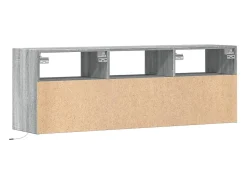 vidaxl Móvel De Tv*Móvel de parede p/ TV c/ luzes LED 130x31x45 cm sonoma Cinzento