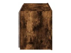 vidaxl Móvel De Tv*Móvel de parede p/ TV c/ luzes LED 80x35x41 cm carvalho fumado Castanho