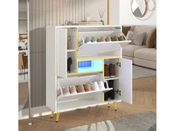 Hot Móvel de sapateira moderno com LED - Brilhante - Elegante e Prático Móvel De Arrumação|Sapateira