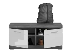 Móvel de sapateira SCOTT Cinza Escuro e Branco 90x44x40 cm - Elegância e Arrumação Prática^Meublorama Best