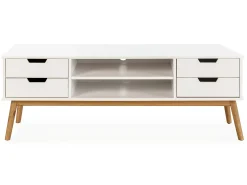Móvel de TV Baku 1 porta e 2 gavetas , madeira maciça, 140 cm.^VS Venta-stock