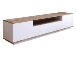 Concept-Usine Móvel De Tv*Móvel de TV e Madeira 180cm TYRO Moderno com Arrumação Prática Branco