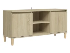 vidaxl Móvel De Tv*Móvel de TV c/ pernas de madeira 103,5x35x50 cm carvalho sonoma Natural claro