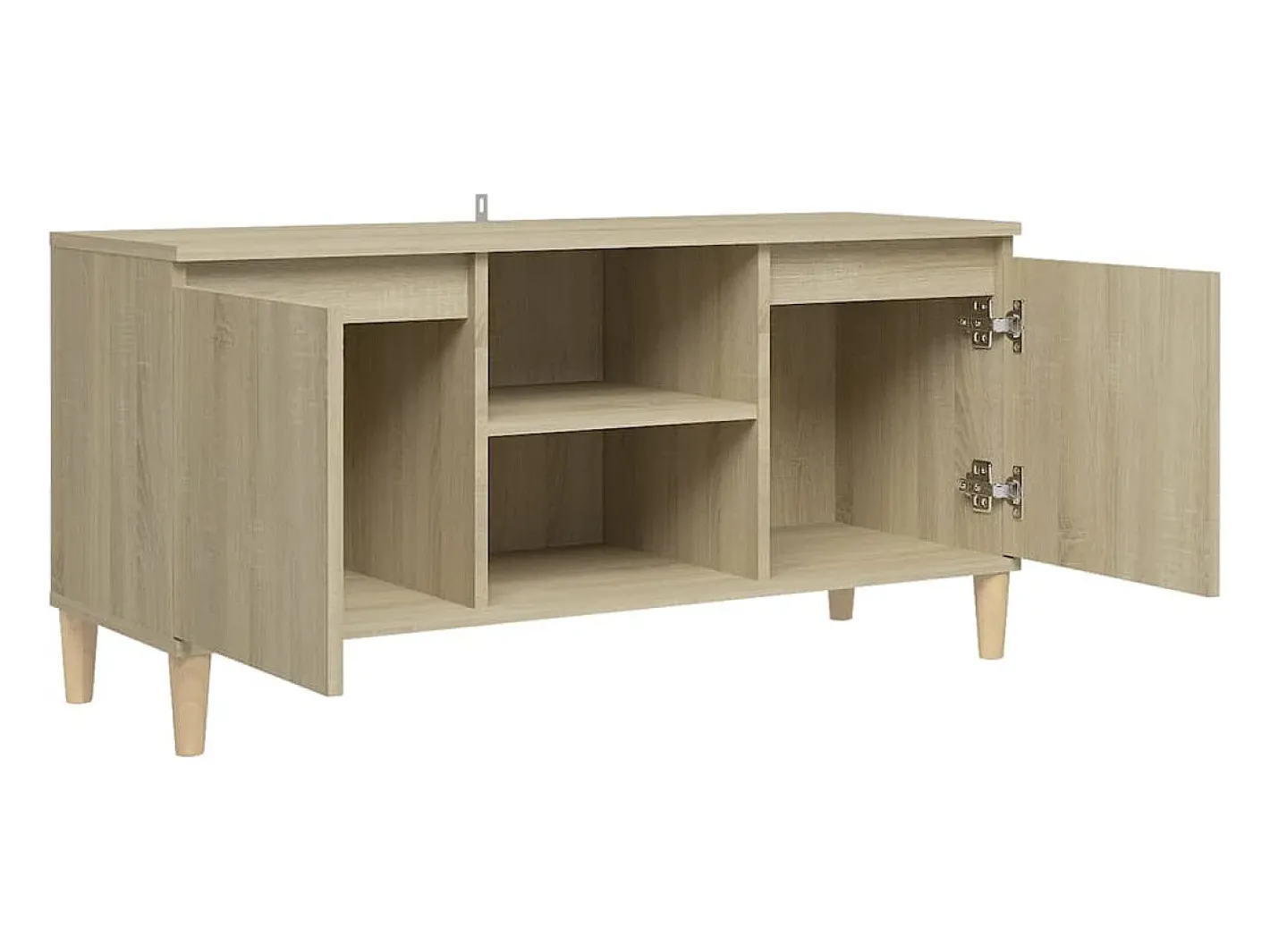vidaxl Móvel De Tv*Móvel de TV c/ pernas de madeira 103,5x35x50 cm carvalho sonoma Natural claro