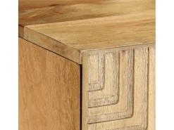 vidaxl Móvel De Tv*Móvel de TV castanho 105x33x46 cm madeira de mangueira maciça Natural claro