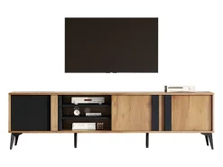 Best Móvel de TV com 3 portas e 3 nichos abertos - 180 x 40 x 50 cm - Aglomerado - Marrom e Móvel De Tv
