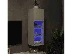 vidaxl Móvel De Tv*Móvel de TV com luzes LED 30,5x30x90 cm Branco