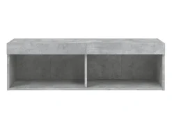 vidaxl Móvel De Tv*Móvel de TV com luzes LED 100x30x30 cm cimento Cinzento