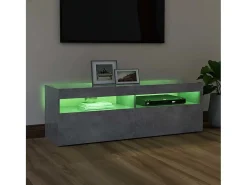 vidaxl Móvel De Tv*Móvel de TV com luzes LED 120x35x40 cm cimento Cinzento