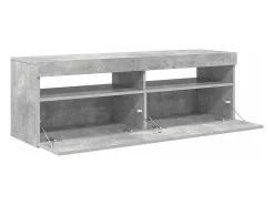 vidaxl Móvel De Tv*Móvel de TV com luzes LED 120x35x40 cm cimento Cinzento