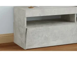 vidaxl Móvel De Tv*Móvel de TV com luzes LED 120x35x40 cm cimento Cinzento