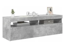 vidaxl Móvel De Tv*Móvel de TV com luzes LED 120x35x40 cm cimento Cinzento