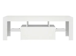 vidaxl Móvel De Tv*Móvel de TV com luzes LED 120x35x40 cm Branco