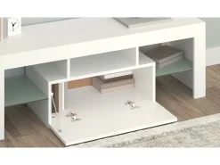 vidaxl Móvel De Tv*Móvel de TV com luzes LED 120x35x40 cm Branco