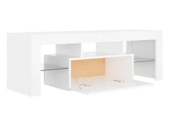 vidaxl Móvel De Tv*Móvel de TV com luzes LED 120x35x40 cm Branco