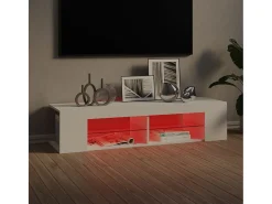 vidaxl Móvel De Tv*Móvel de TV com luzes LED 135x39x30 cm Branco