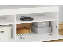 vidaxl Móvel De Tv*Móvel de TV com luzes LED 120x35x40 cm Branco