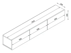 Móvel de TV de parede com 3 portas - Antracite e Natural Claro - VIKILA*Vente-unique Clearance