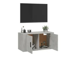 vidaxl Móvel De Tv*Móvel de TV de parede 80x34,5x40 cm cimento Cinzento