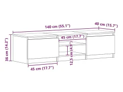 vidaxl Móvel De Tv*Móvel de TV derivados de madeira concreto Cinzento
