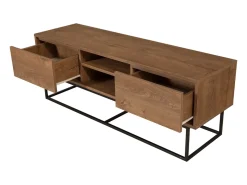 Concept-Usine Móvel De Tv*Móvel de TV em Madeira e Preto com Arrumação HAYE Design Industrial Moderno Castanho