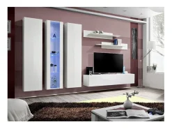 Clearance Móvel de TV FLY C4 design, cor branca brilhante. Móvel suspenso moderno e na moda para a sua sala de estar. Móvel De Tv