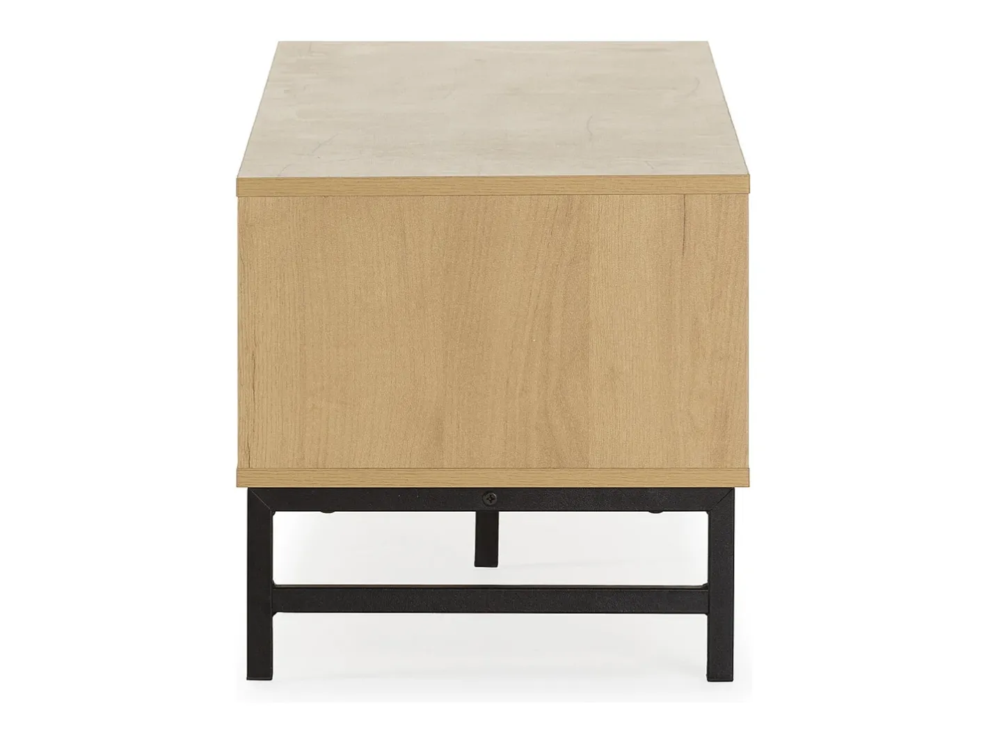Móvel de TV Isis 2 Portas Cor Carvalho e Metal Preto, 120 cm^VS Venta-stock Clearance