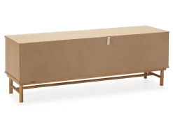 VS Venta-stock Móvel De Tv*Móvel de TV Magnus 2 Portas de correr Cor Cinza, Madeira Maciça Castanho