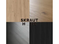 Skraut Home Móvel De Tv*Móvel de TV modelo NATURALE cor Carvalho e Preto, 160x40x53cm Natural claro