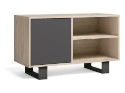 Móvel de TV modelo WIND, cor Carvalho e Cinzento antracite, 95x40x57cm*Skraut Home Outlet