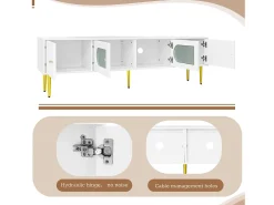 Clearance Móvel de TV moderno de 170 cm - adequado para TV de 70"-79" - com 4 portas - Móvel De Tv