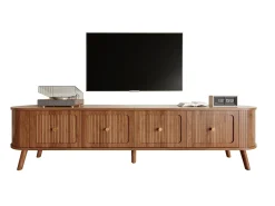 Móvel de TV moderno 180x38x47 cm - 4 portas - puxadores dourados - pés de madeira - marrom*ModernLuxe Hot