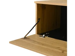 Móvel de TV moderno 180x38x45 cm - 3 portas - com prateleiras abertas - Natural*ModernLuxe Hot