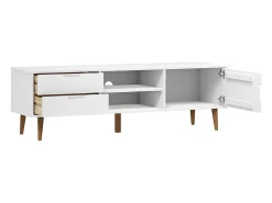 vidaxl Móvel De Tv*Móvel de TV MOLDE 158x40x49 cm pinho maciço Branco