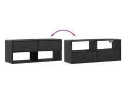 Clearance Móvel de TV multimídia prateleira de televisão televisão buffet sala de jantar sala de estar quarto 100 x 31 x 39,5 cm madeira trabalhada e metal 02_0025440 Móvel De Tv
