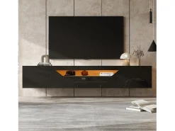 Online Móvel de TV mural 180x37x36cm - com 2 portas - com iluminação LED - para televisor de 75