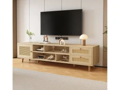 Best Móvel de TV, Móvel de TV de 160 cm com 2 gavetas, 1 porta e 4 compartimentos, Para TVs até 70