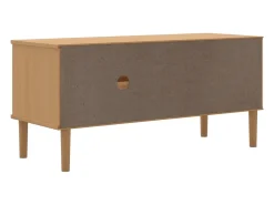 vidaxl Móvel De Tv*Móvel de TV SENJA aspeto vime 106x40x49cm pinho maciço castanho Natural claro