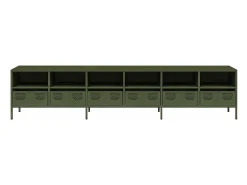 vidaxl Móvel De Tv*Móvel de TV 202x39x43,5 cm aço laminado a frio -azeitona Verde